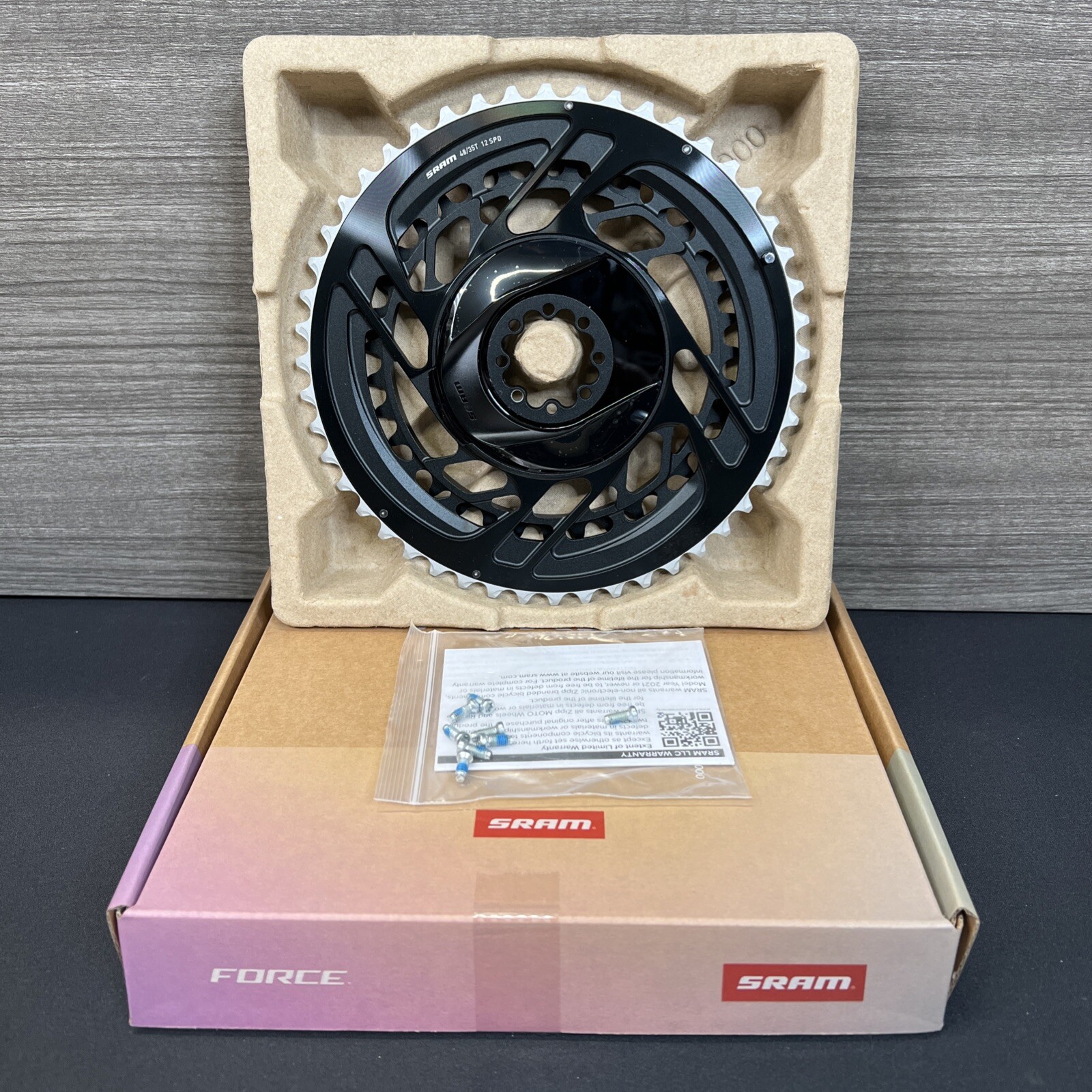 SRAM Force 2x Chainring Kit – 48/35t, 2×12-Speed, 8-Bolt, Direct Mount, Black