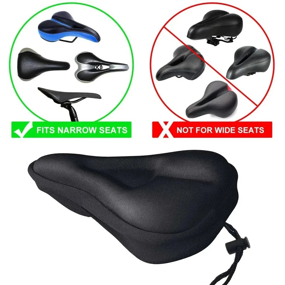 Bicycle Wide Seat Cover Gel Cushion Sporty Soft Padded For Mountain Bike Saddle.