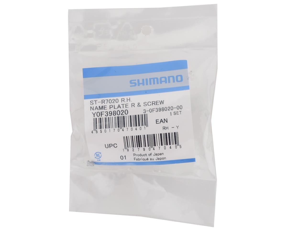 Shimano 105 ST-R7020 Hydraulic Brake/Shifter Right Hand Name Plate [Y0F398020]