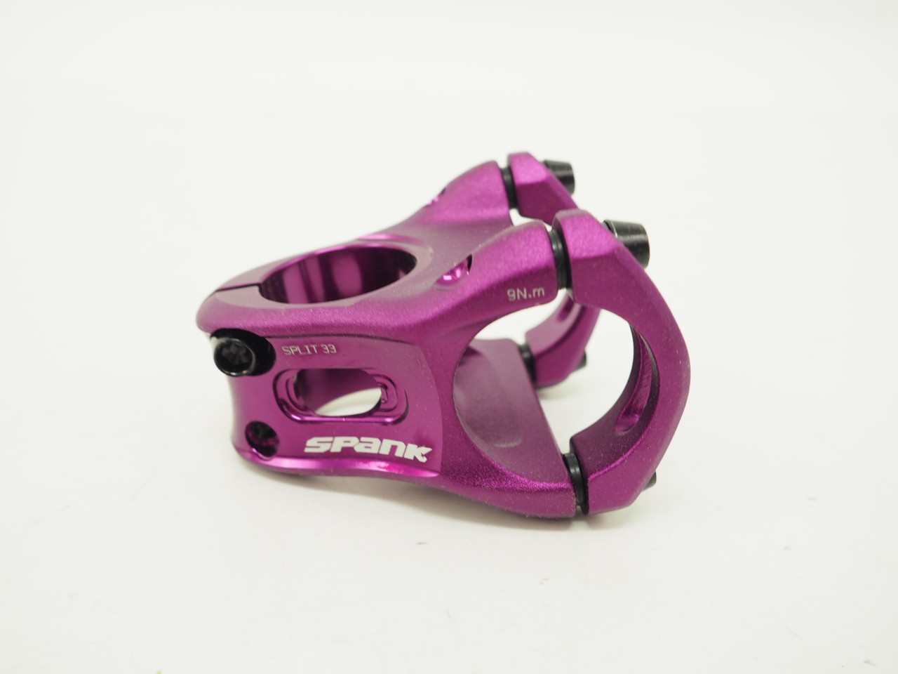 New! Spank Split 33 Mountain Bike Stem Purple 31.8mm x 33mm x 1-1/8″ 125g
