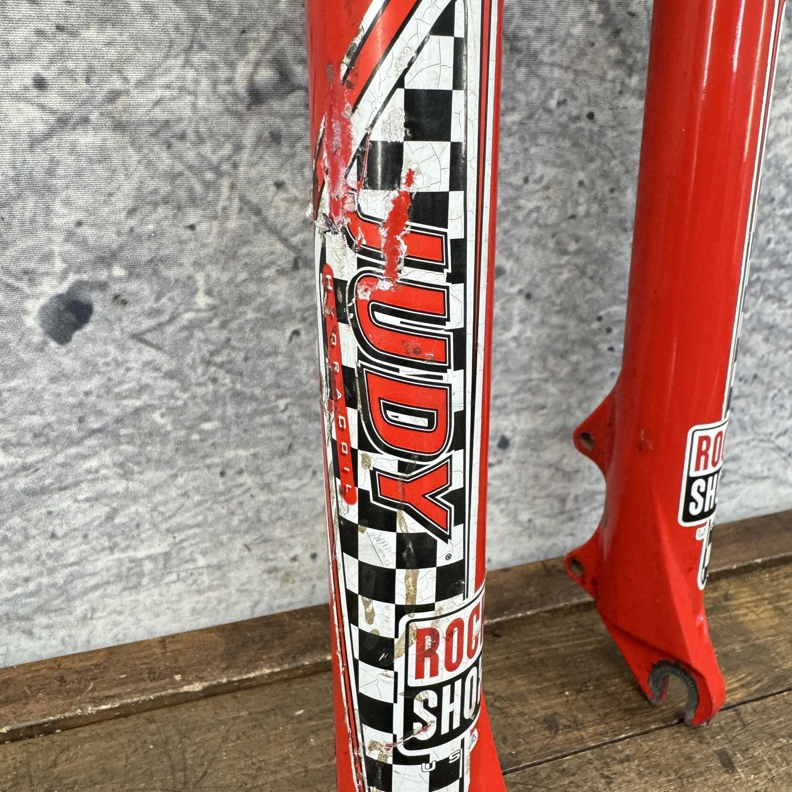 Vintage RockShox Judy Race Suspension Fork 26 1 1/8 Threadless V-Brake Disc Flag
