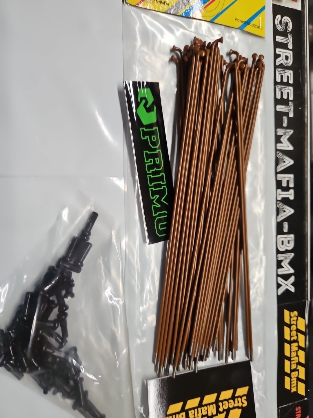 PRIMO FORGED Brown BMX BIKE SPOKES & NIPS 194mm 14G 50ct Fit 4X 36h wheels S&M