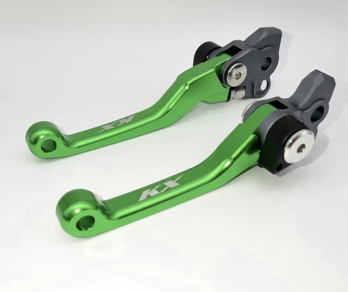 CNC Brake & Clutch Lever Replacement For KX250F/450F KX450SR GREEN_GLOSSY_KX