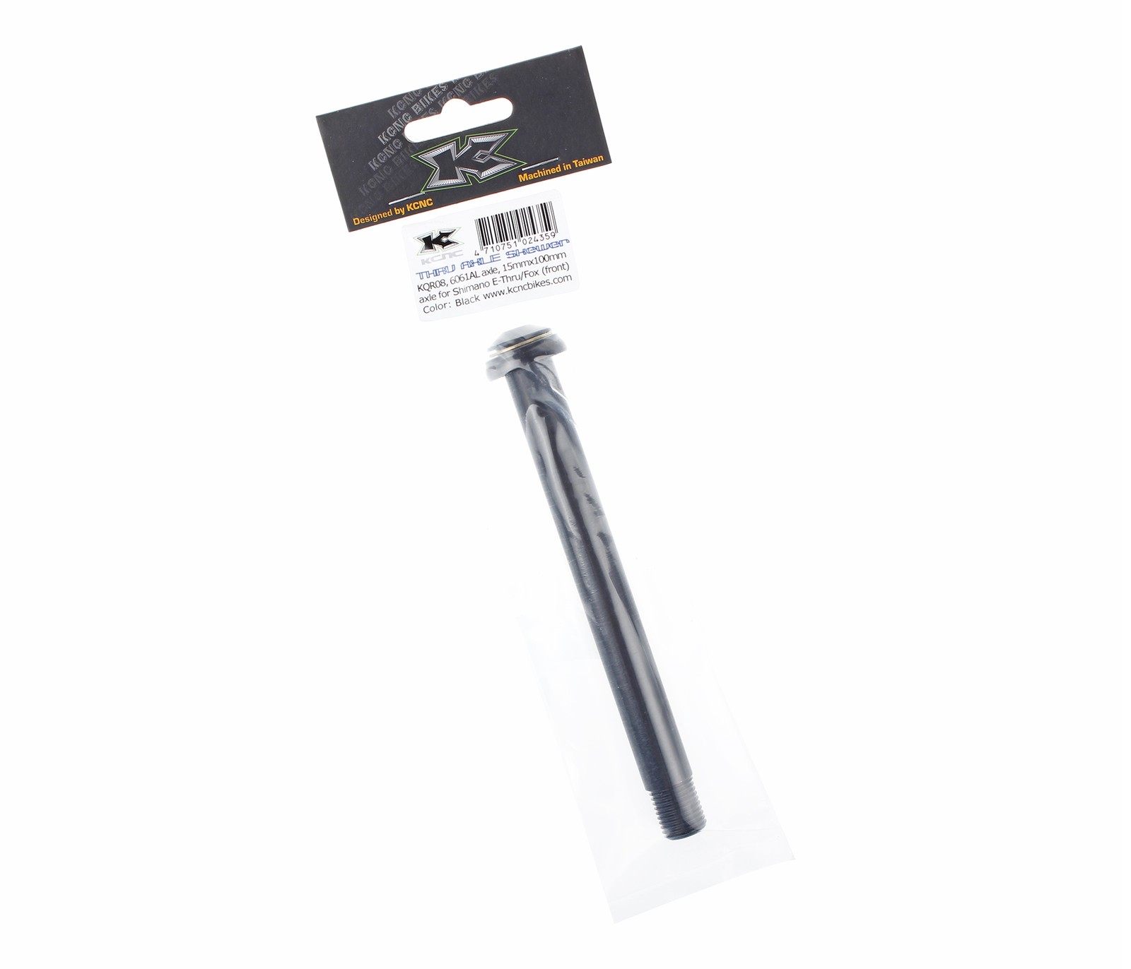 KCNC KQR08 15mm Front Thru Axle 100mm Shimano FOX M14xP1.5 CNC Black Skewer 146m