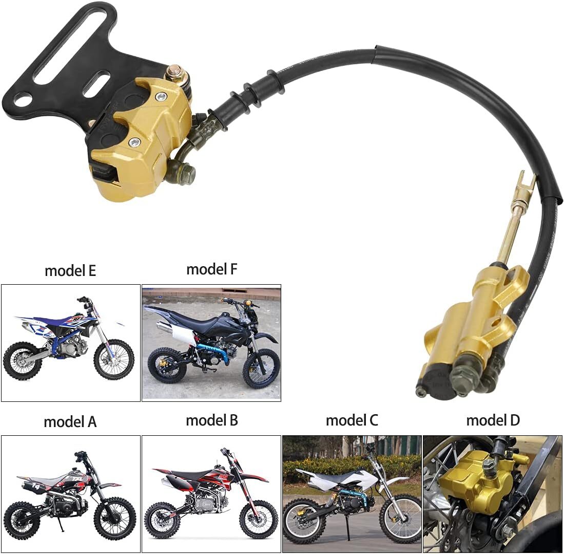 12mm Rear Disc Hydraulic Brake Master Cylinder Caliper Assembly Pad for 70cc …