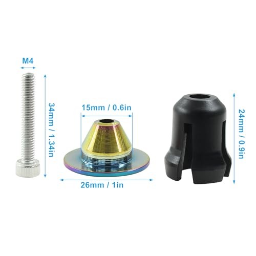 Bike Handlebar Plugs Bicykle Bar End Caps for Road Bike, MTB, BMX (1 Rainbow