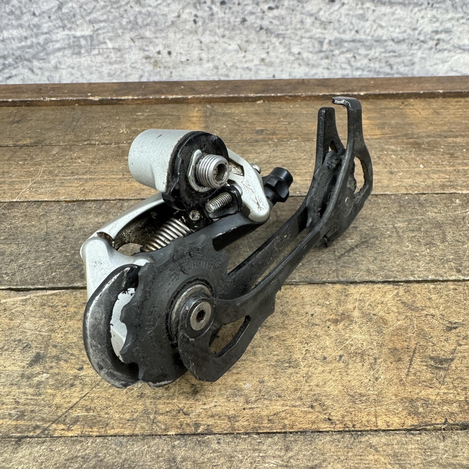 Vintage Shimano Deore XT RD-M750 Rear Derailleur Long Cage 9s Silver Japan MTB