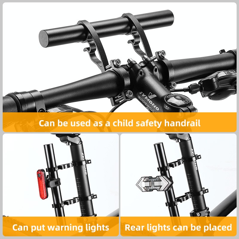MTB Bike Handlebar Extender Bracket Extension Bicycle Headlight GPS Holder Mount