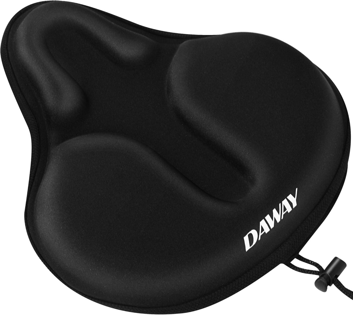 Comfort Bike Seat Cushion Soft Gel Extra Wide Big Bum Bicycle Saddle Pad Sporty
