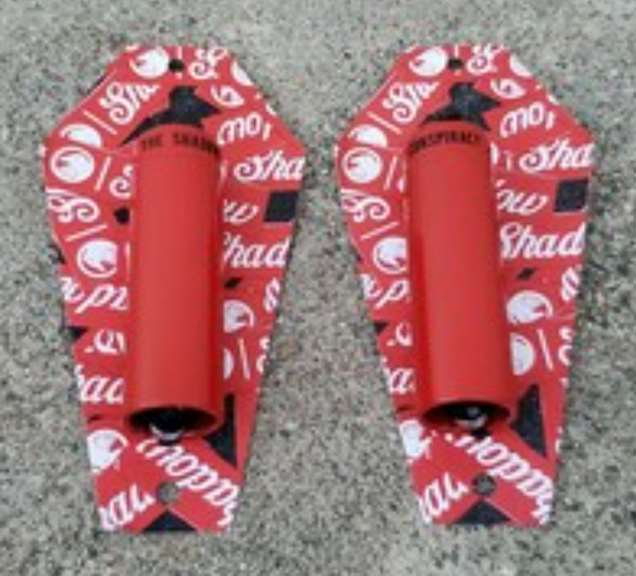1 PAIR OF SHADOW LITTLE ONES PEGS 4.33″ RED BMX BIKE PEG CULT FIT KINK SUNDAY