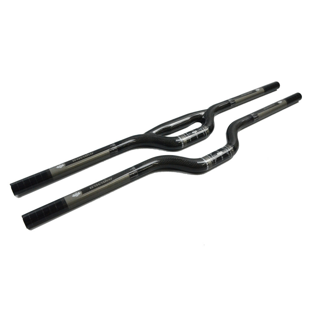 Carbon Fiber Riser Bar 31.8/25.4mm Mountain Folding Bike Handlebar Rise Up 55mm