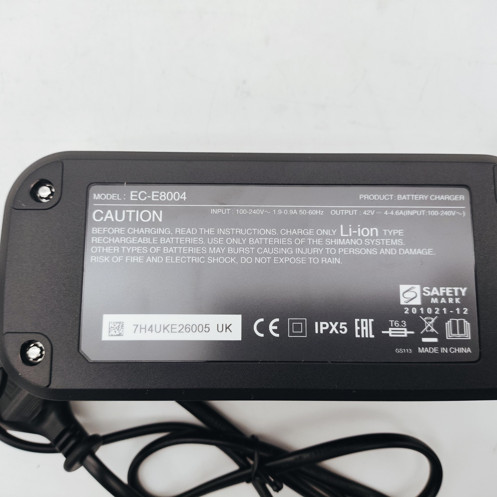 Shimano Steps EC-E8004 Battery 4A Fast Charger BT E8010 E8016 E8036