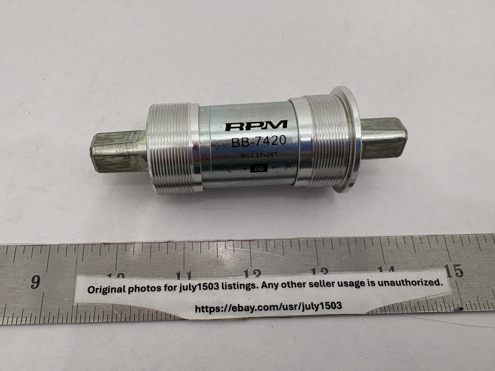 (1) USED RPM Bottom Bracket BB-7420 – 68 BC1.37x24T 68 – READ! (dd)