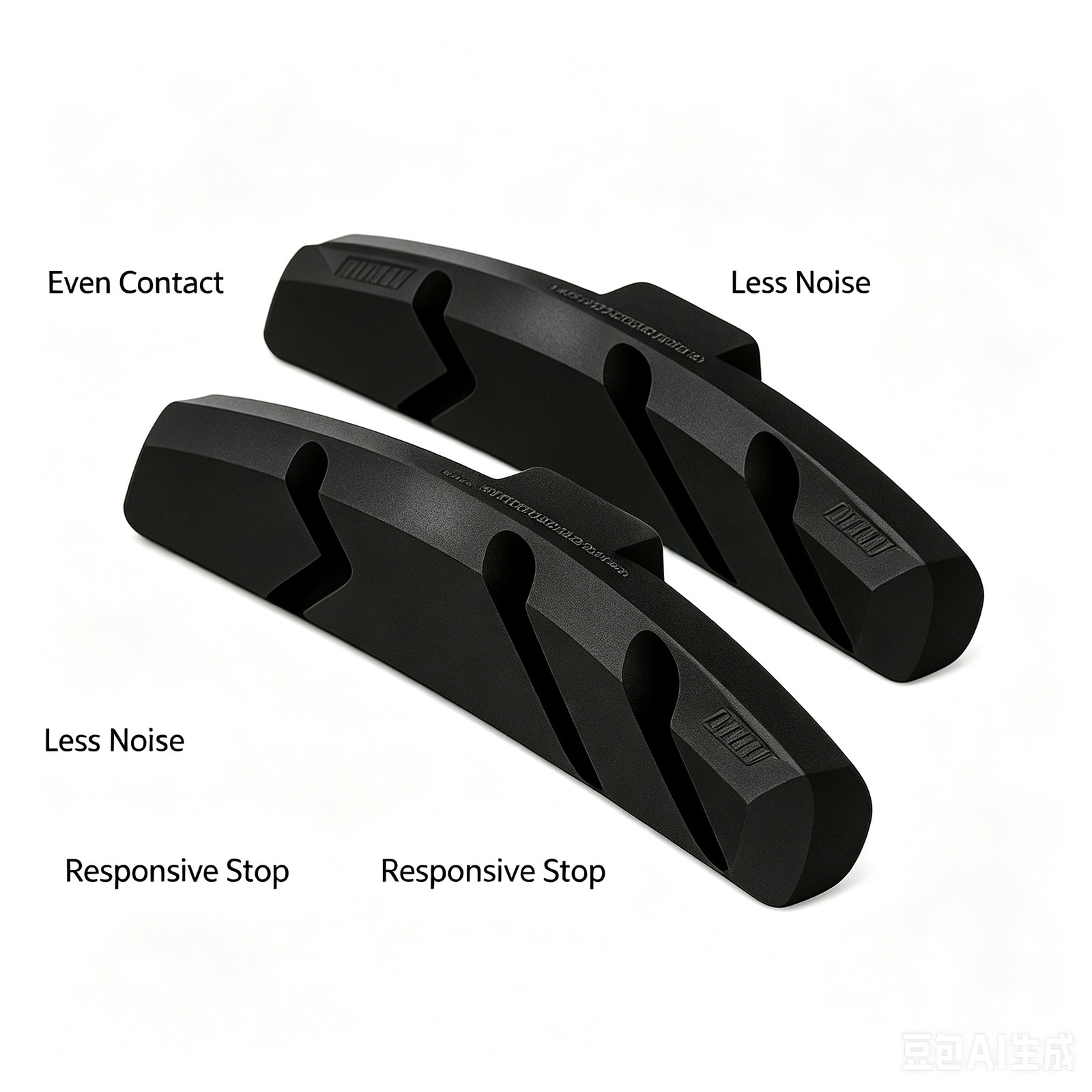 4 Pairs Cycling Bike V-Brake Pads Block Shoes 70mm Hex Nut Shim High Grade Black