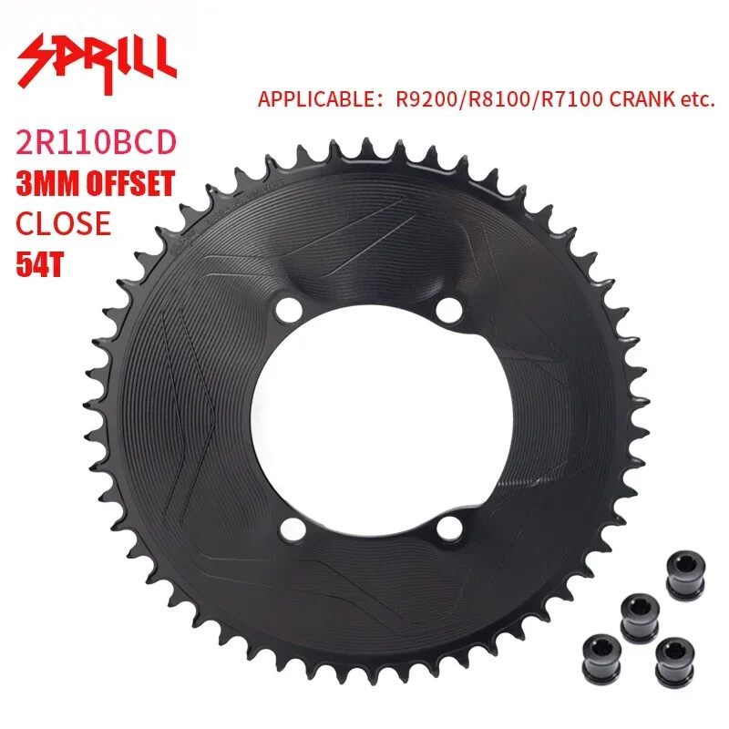 Aero Ultralight 110BCD Bike Chainring 3mm Offset 40-50T Closed Single ChainWheel