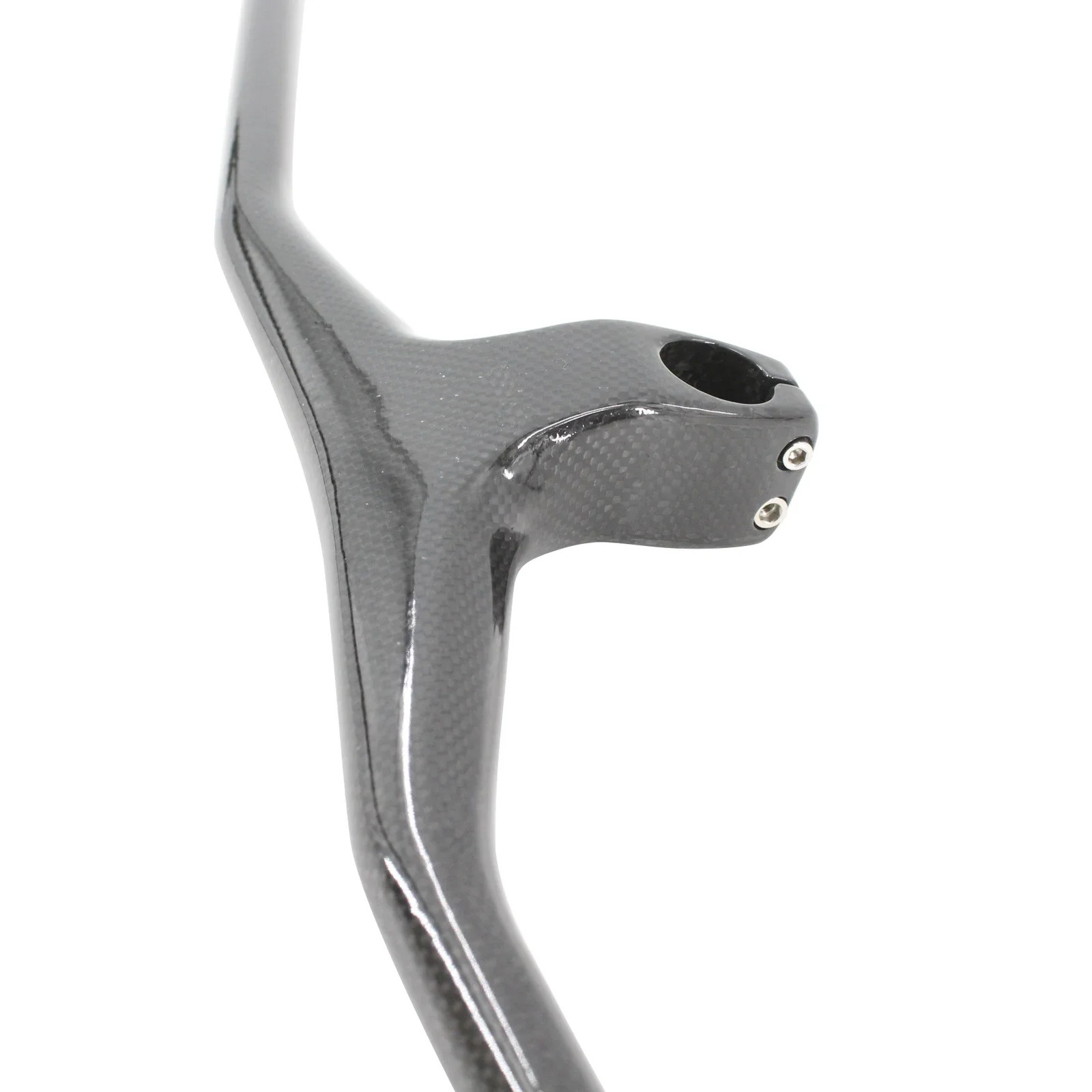 Mountain Bike Carbon Bicycle Handlebar and Stem Integrated Bar -17 Degrees Angle
