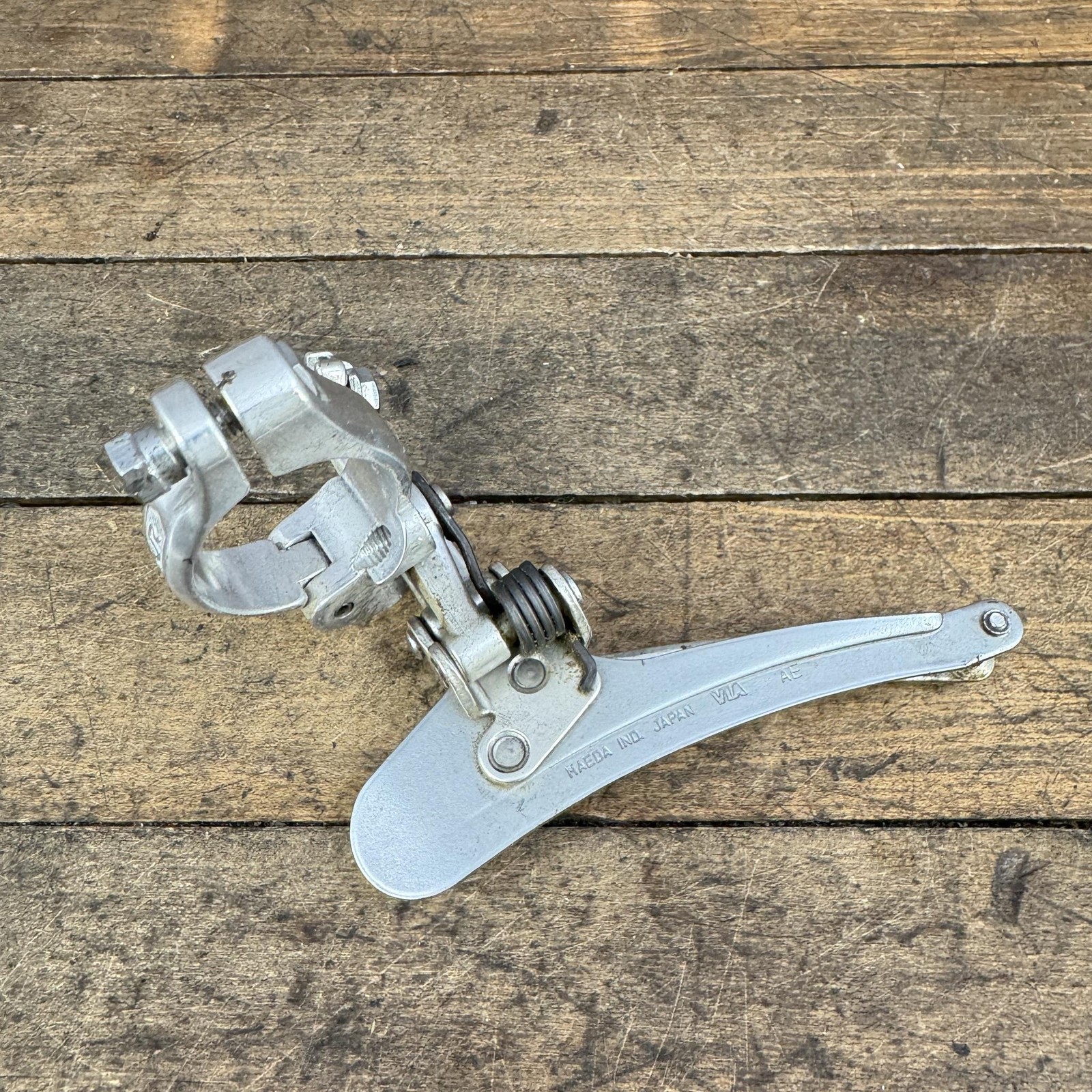 Vintage Suntour ARX Front Derailleur 28.6 Mm Clamp Bottom Pull Japan Silver.