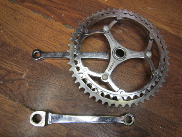 VINTAGE NERVAR 170L 51/44T COTTER PINED CRANK SET 9/16″