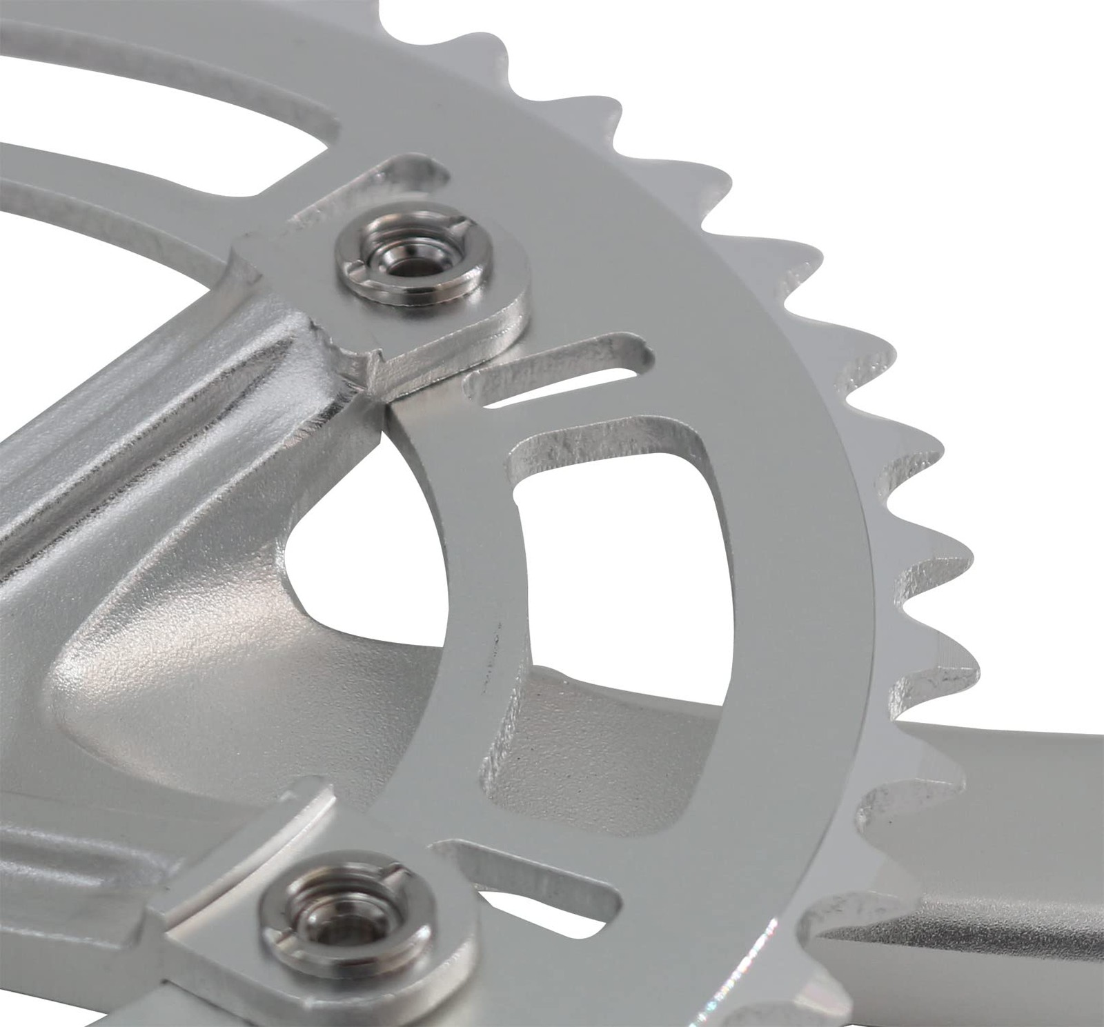 Urban Folding Bicycle Crankset Single Speed 46T 130BCD Crank Arms Set Silver
