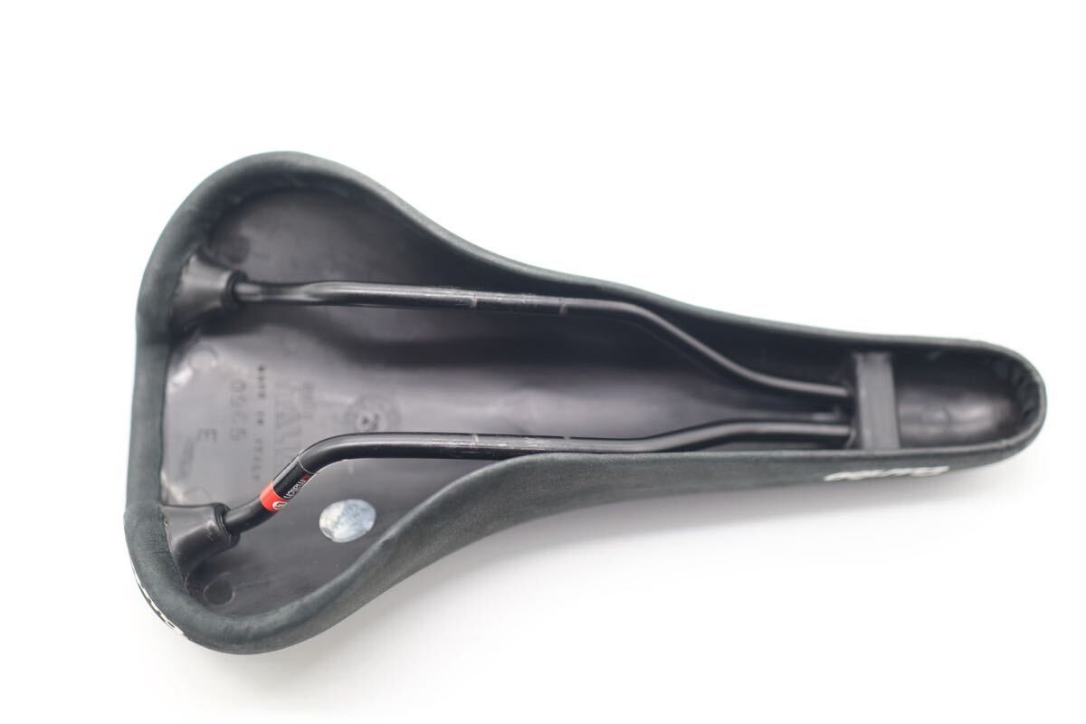 Selle Italia Turbo 1980 Black Leather Nubuck Saddle Classic Road MTB Made Italy