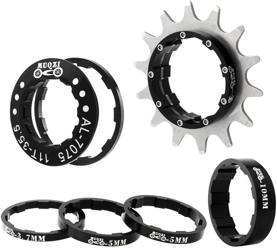 Single Speed Conversion Kit 14T Cassette Spacer Set Bike Parts