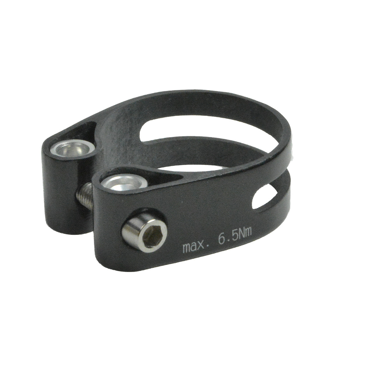 OMNI Racer WORLDS LIGHTEST Carbon Titanium Seatpost Clamp: 31.8-32mm GLOSSY 11g