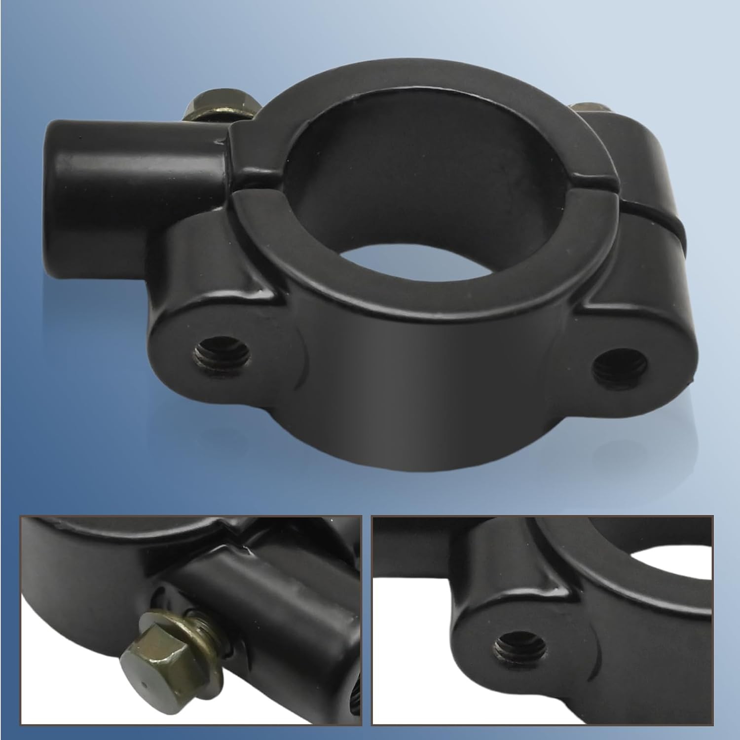 1″ Motorcycle Mirror Mount Handlebar Holder 10mm Thread Clamp 25mm Adapter