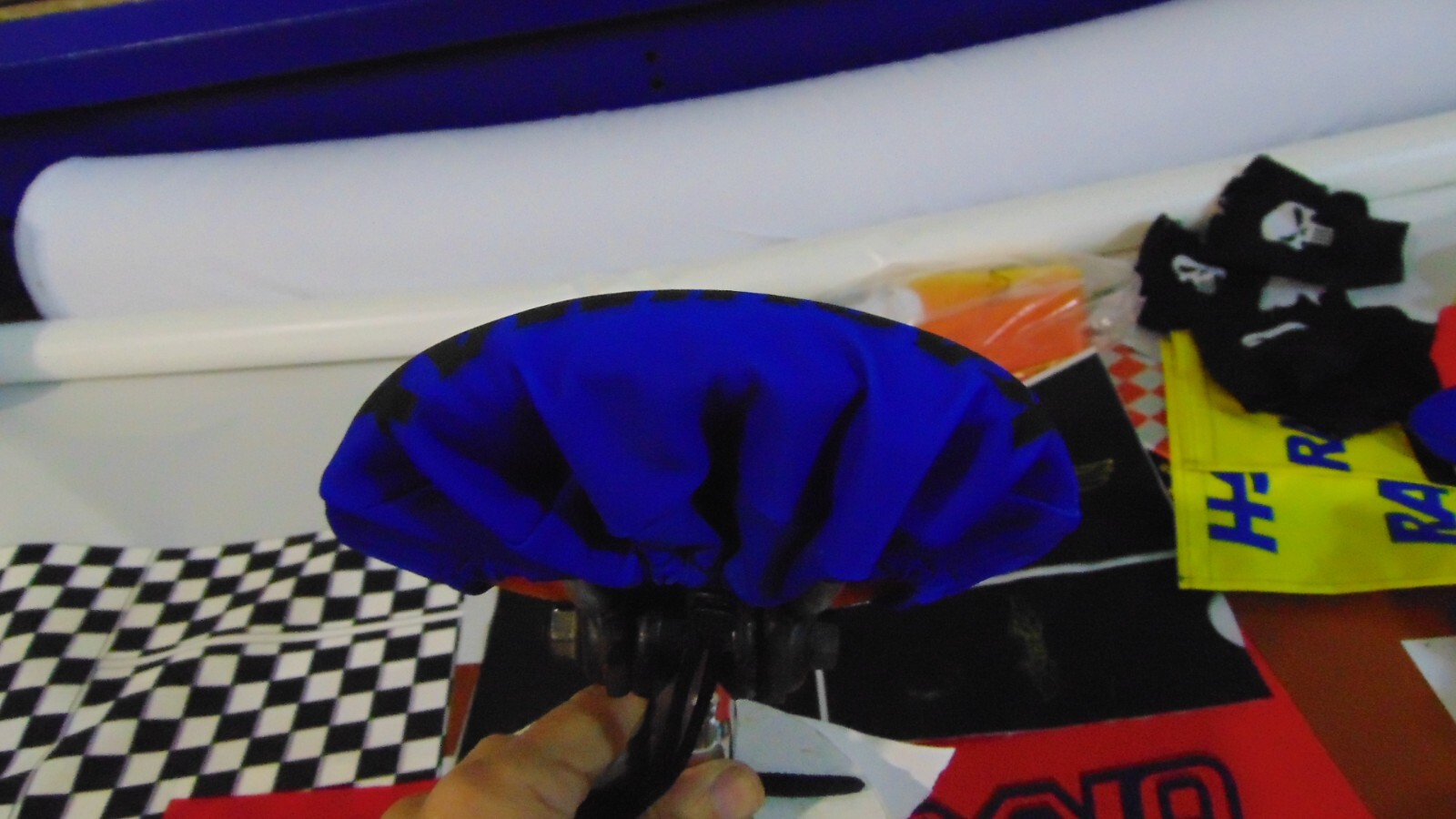 BMX Bicycle Seat Cover Vintage Kashimax Bike Saddle Cover Old School BMX Blue