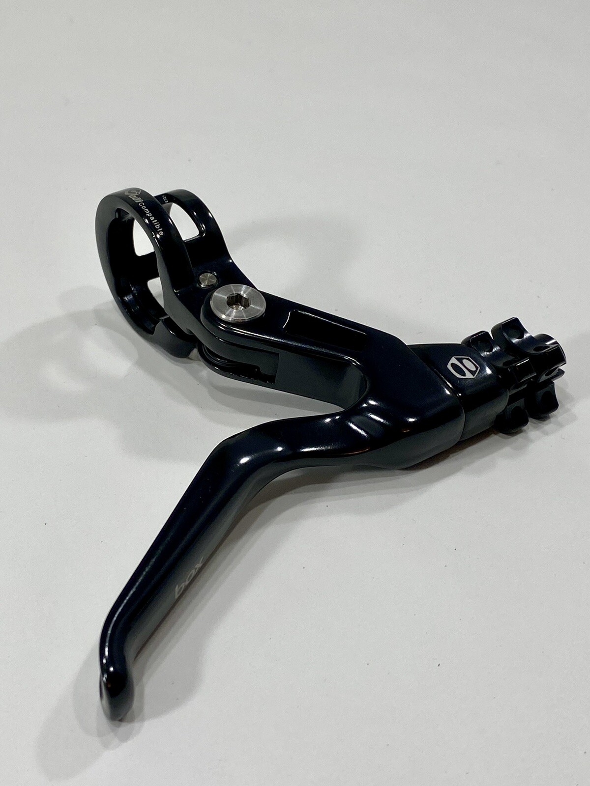 BOX ONE Genius 85mm BMX Racing V Brake Lever Black Ti Bolts ODI Clamp