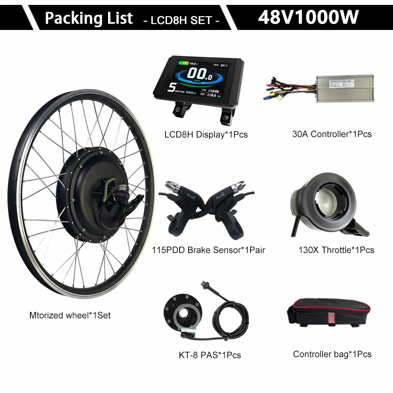 48V 1000W Electric Bicycle 20-29inch 700C Front Rear Hub Motor Wheel Kit