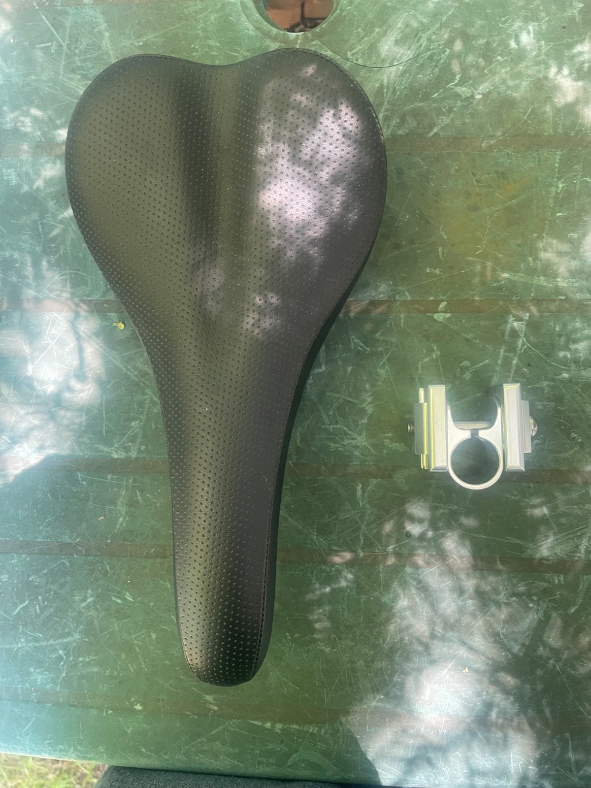Standard Brompton Folding Bike Saddle & Silver Penta Clip