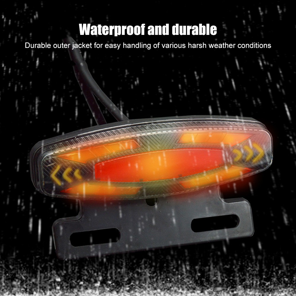 4-in-1 eBike LED Light Kit with Horn Turn Signals 24V-48V Waterproof Universal