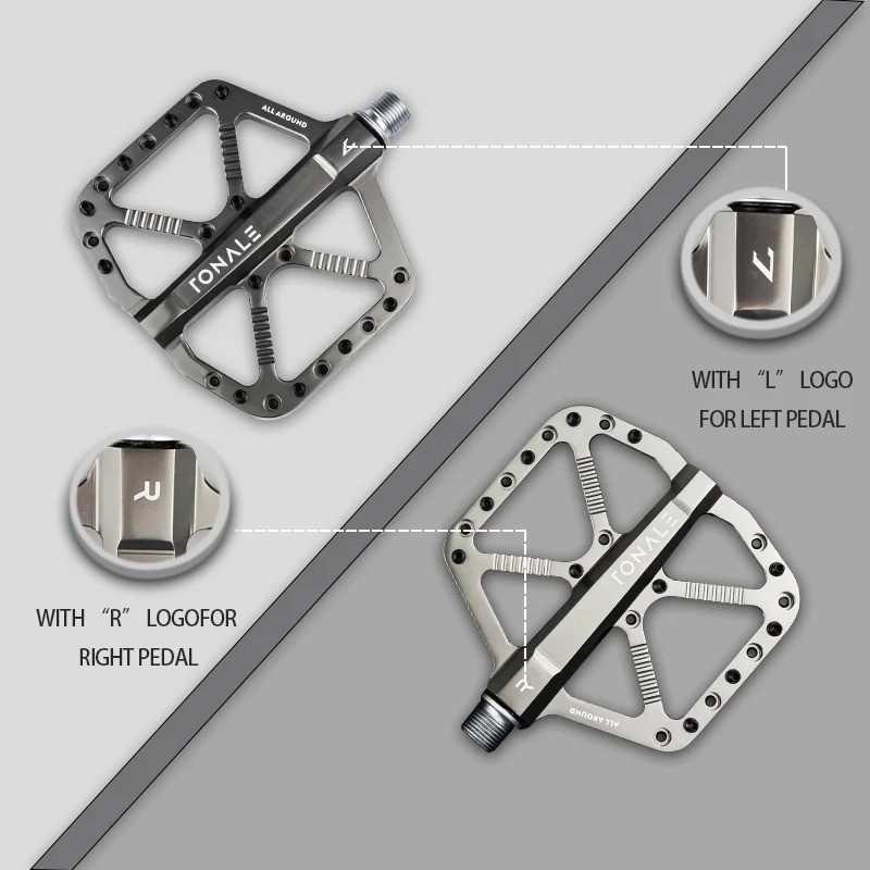 MTB Bike Pedals Brown CNC Aluminum Alloy Polished 3 Bearings Pedal Road Mountain