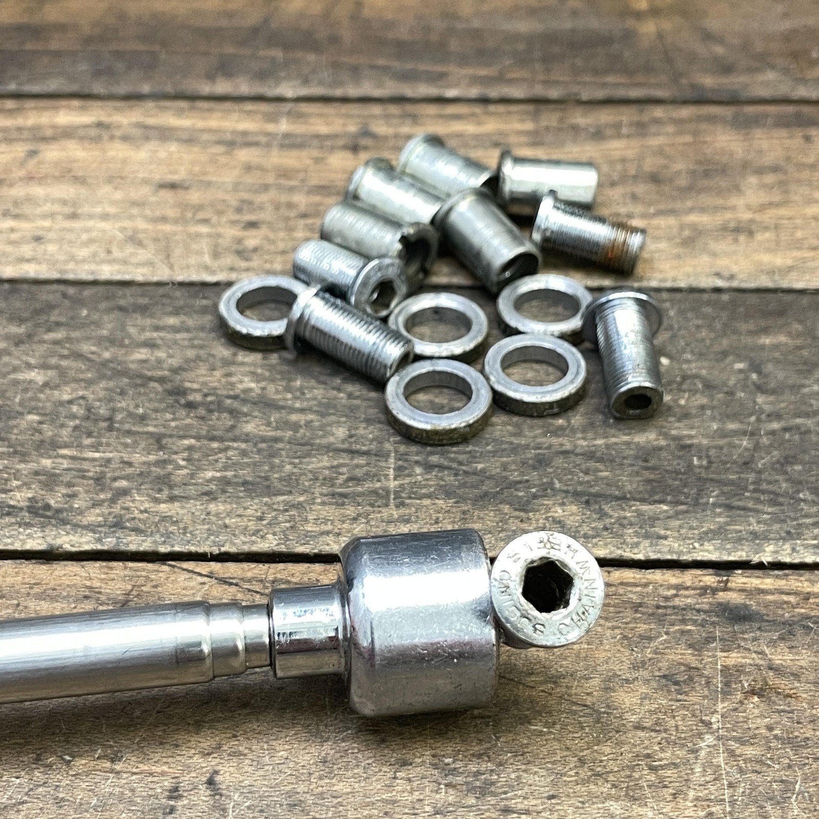 Vintage Sugino Double Triple Chainring Bolts Nuts Set Of 5 Japan 80s 70s Maxy