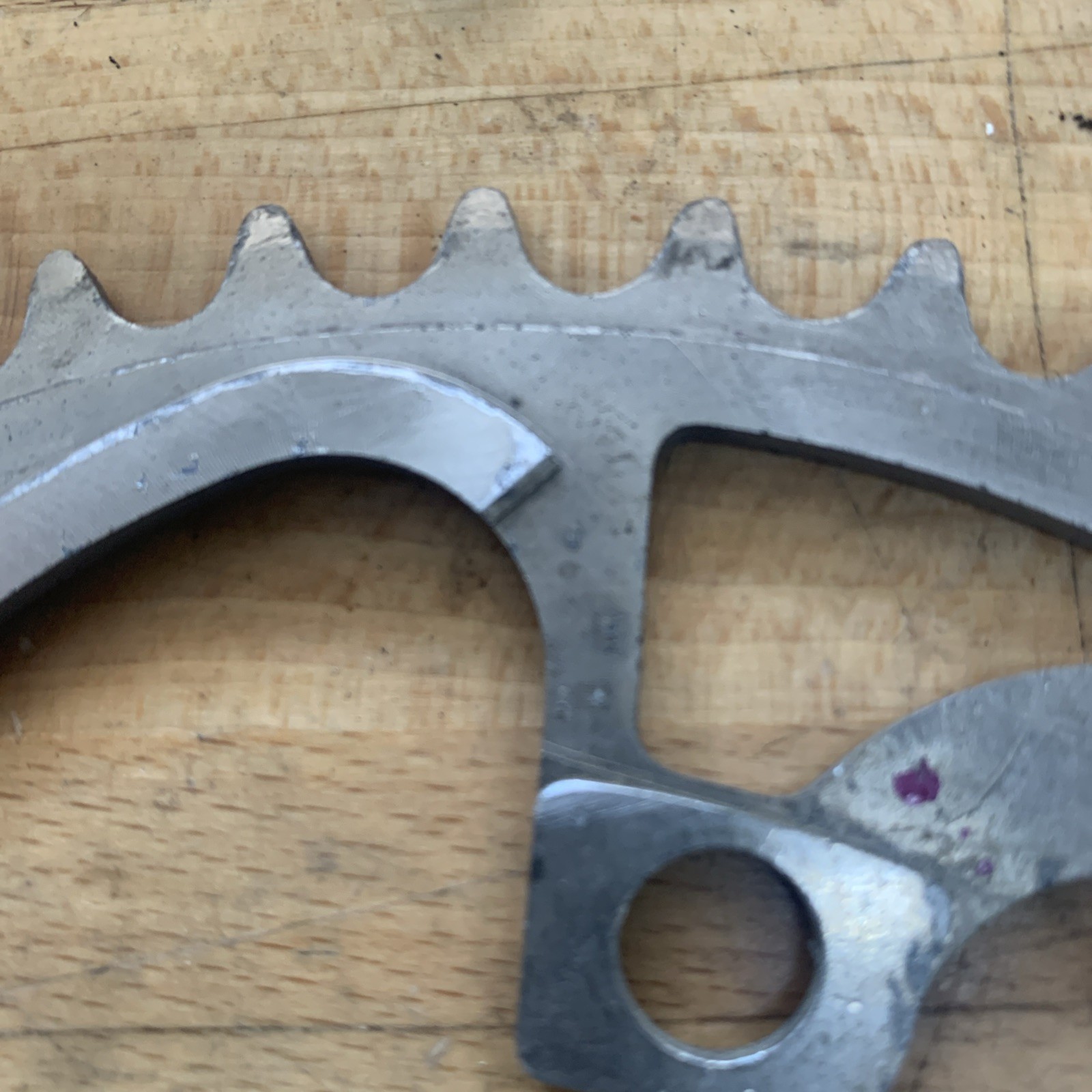 Real Designs Chainring 110mm BCD 45T Silver Vintage Mountain Bike Yeti Kooka CNC