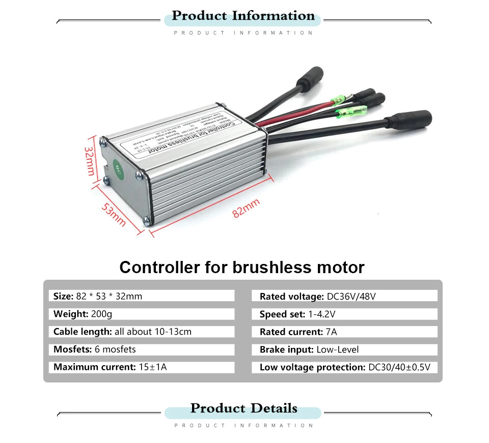 KT Controller 36V 48V 15A 250W 350W Waterproof E-bike Controller with Display