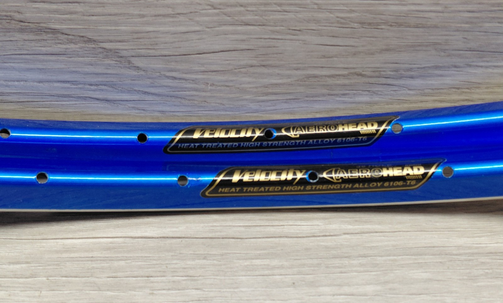 Vintage Velocity Aerohead 700c 36H Rim Pair (2) – Australia Painted BLUE