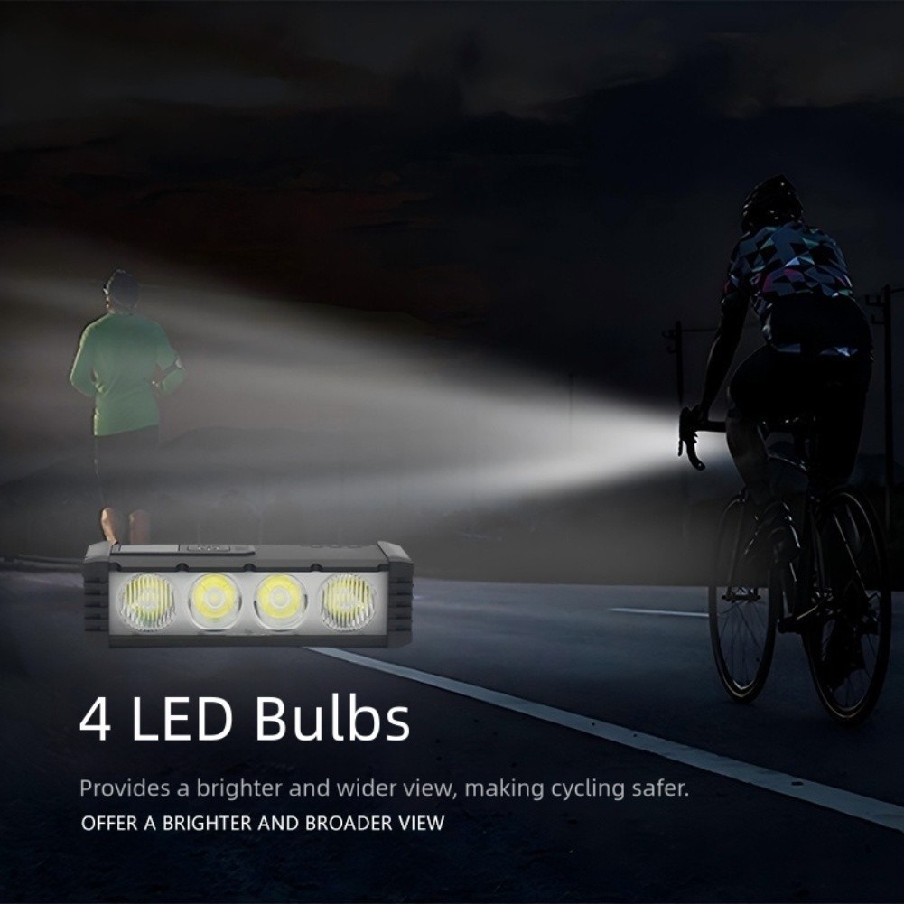Bicycle Light 4000 Lumens 2000 MAh for Battery Efficient Battery Life For