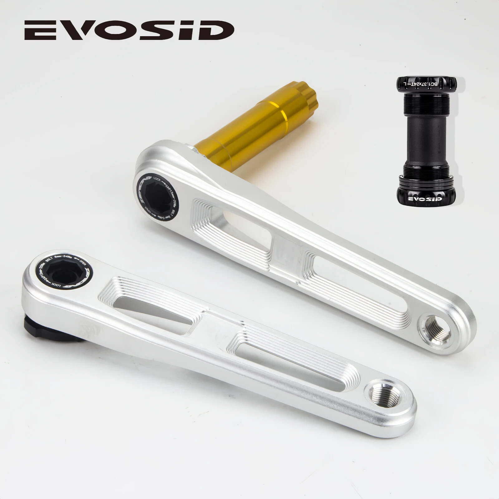 Road Bike Crankset 165mm 170mm Bicycle Crank Arm with 40 42 44 46 48T Chainring