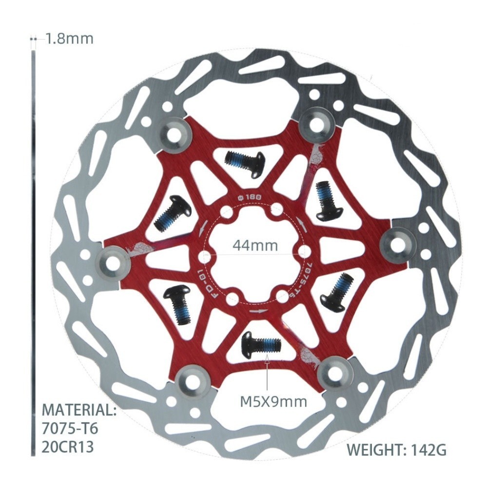 High Strength Steel and Aluminum Alloy Floating Bike Disc Brake 203 180mm