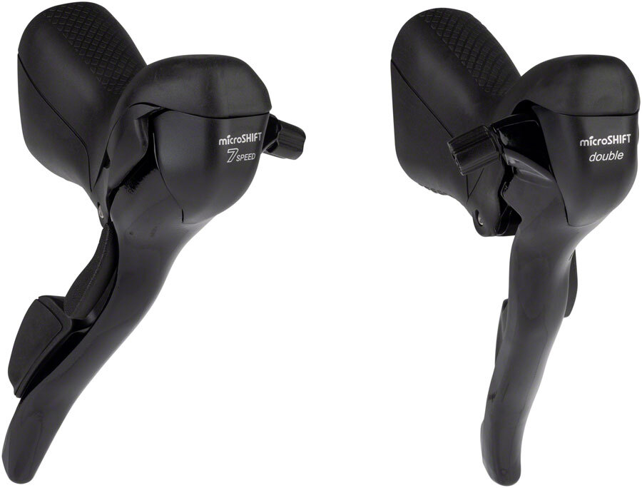 microSHIFT R7 Drop Bar Shift Lever Set – 2 x 7-Speed Short Reach