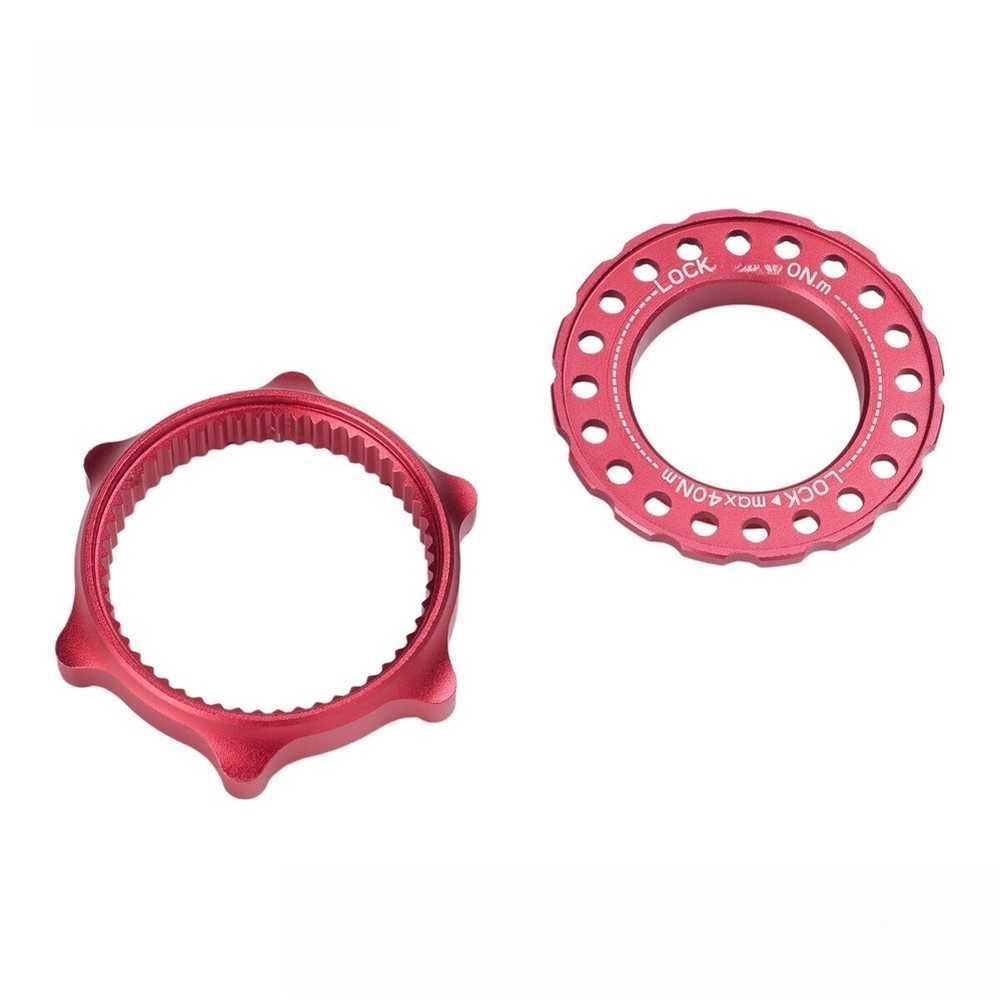 Aluminum Center Lock Adapter for 6 Bolt Disc Rotors 16g Weight Optimized