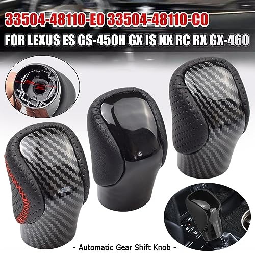 Carbon fiber+red wire Gear Shift Knob for L-EXUS ES GS-450H GX IS-300