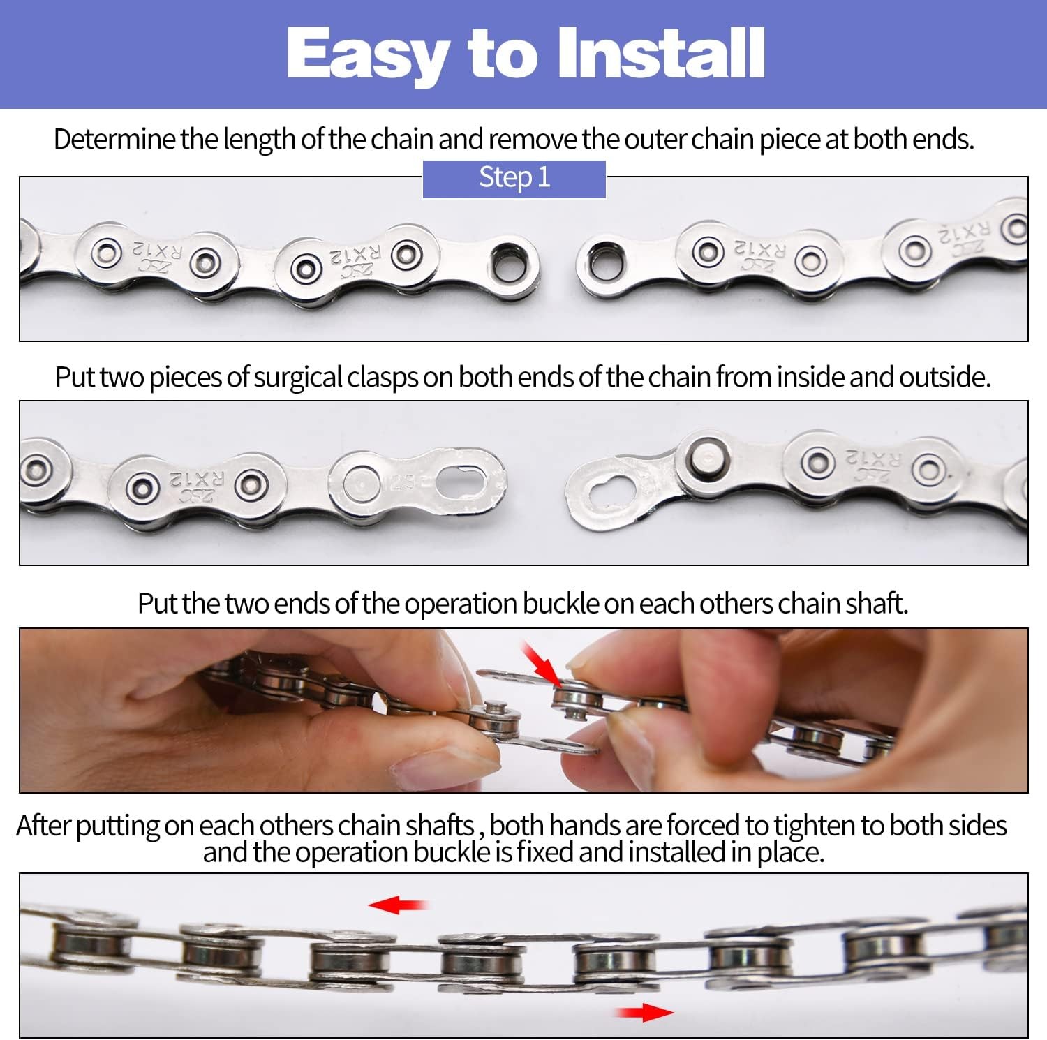 6/7/8 Speed Bike Chain, Bike Chain for Road Mountain Racing Cycling