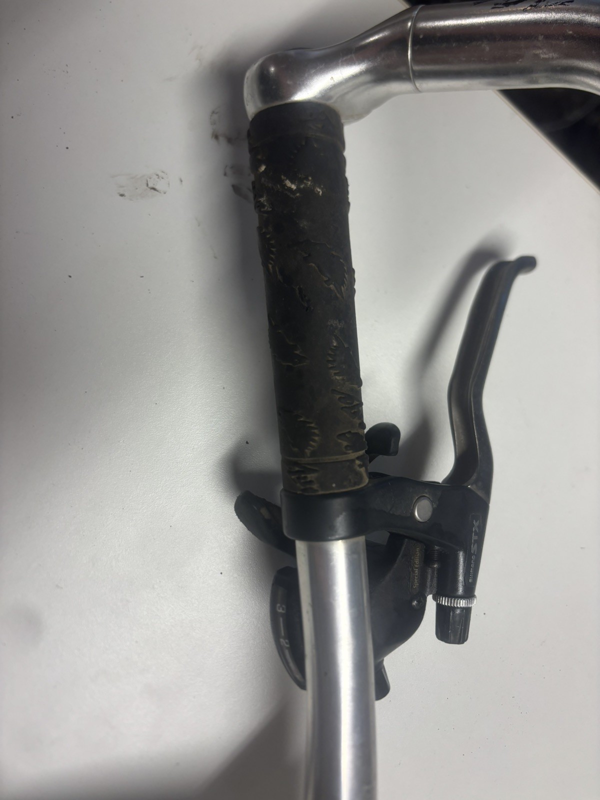 Vintage Barracuda Mountain Handlebar Onza Grips Silver Stem Shifters 90s MTB