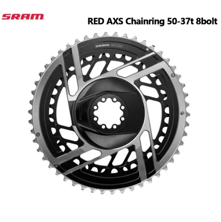 SRAM RED AXS 50-37T Chainring 8Bolt Direct Mount 2×12 Speed 8 Holes Black Double