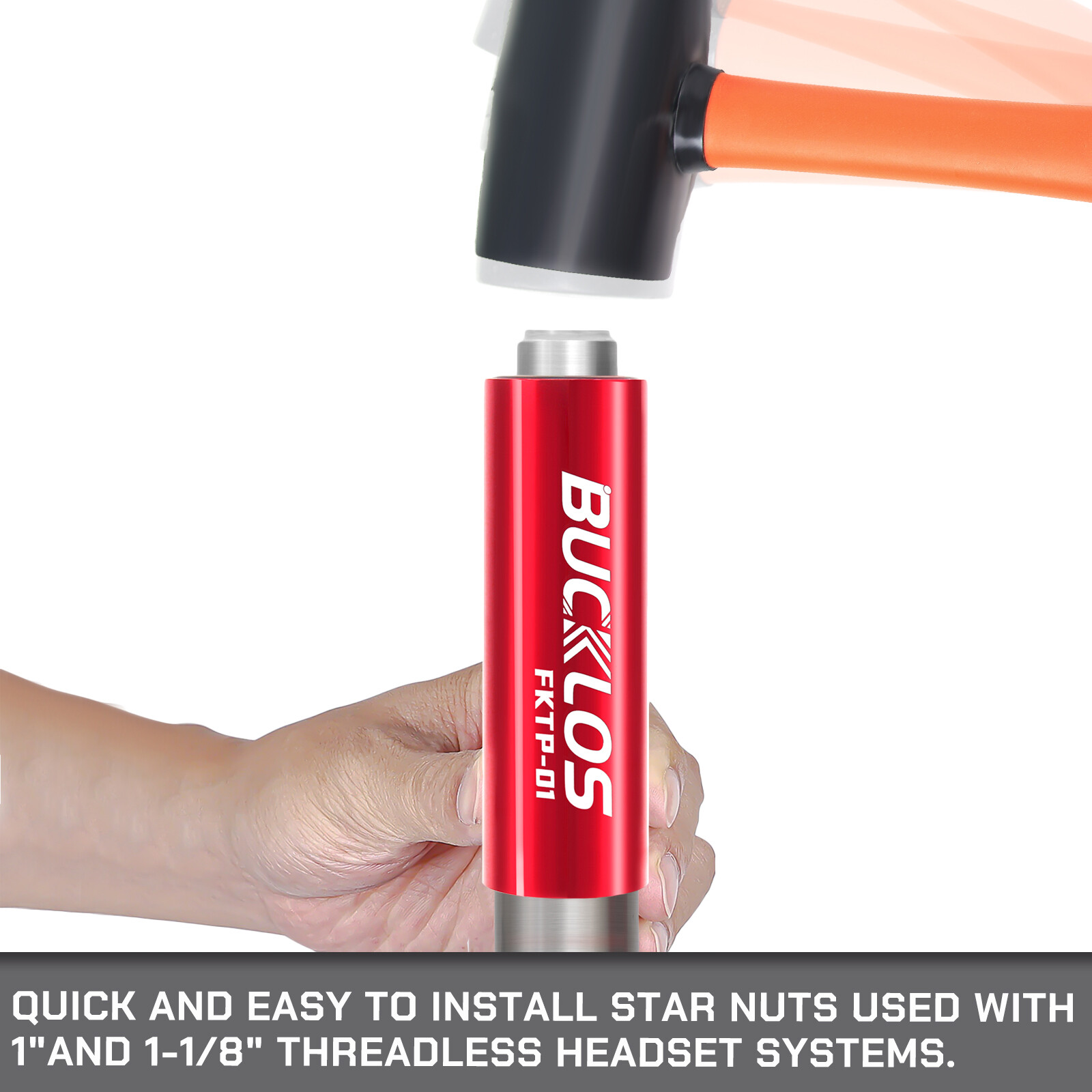BUCKLOS Bike Fork Star Nut Setting Install Tool with Free Star Nuts and Spare