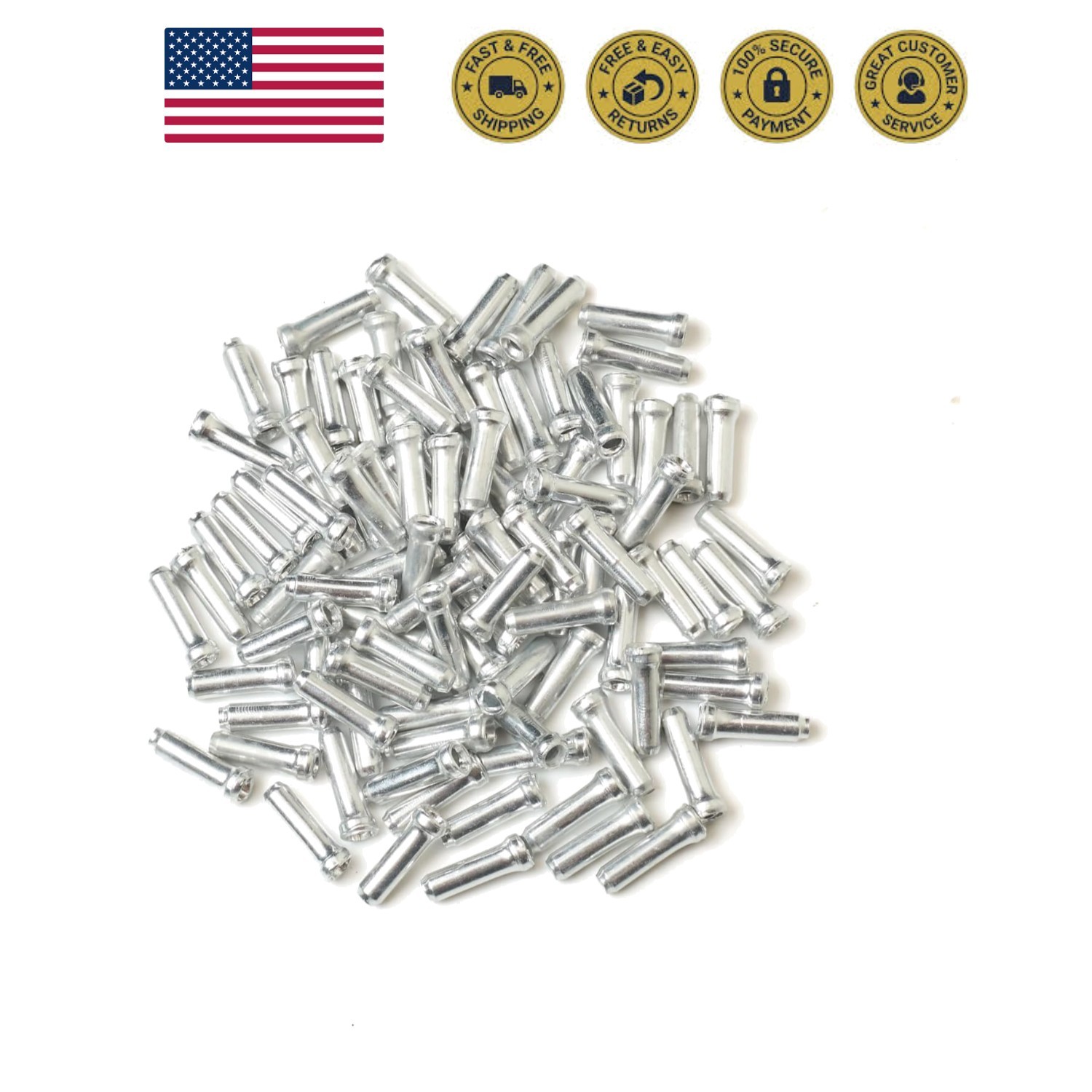 Aluminum Bike Cable End Caps, Inner Wire Tips for Brake & Shift Cables, Light…