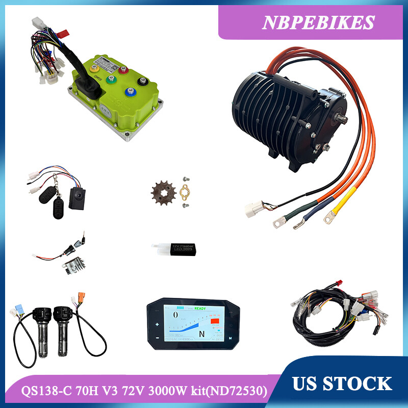 US stock:QS138-C 3000w 70H mid drive motor kit(ND72530 Fardriver controller)
