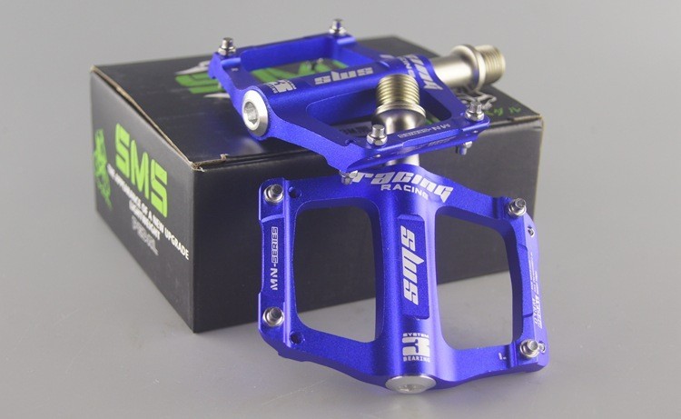 Road Bike Mountain XC Bicycle Pedal 3 Bearing Flat Pedals Light Aluminum